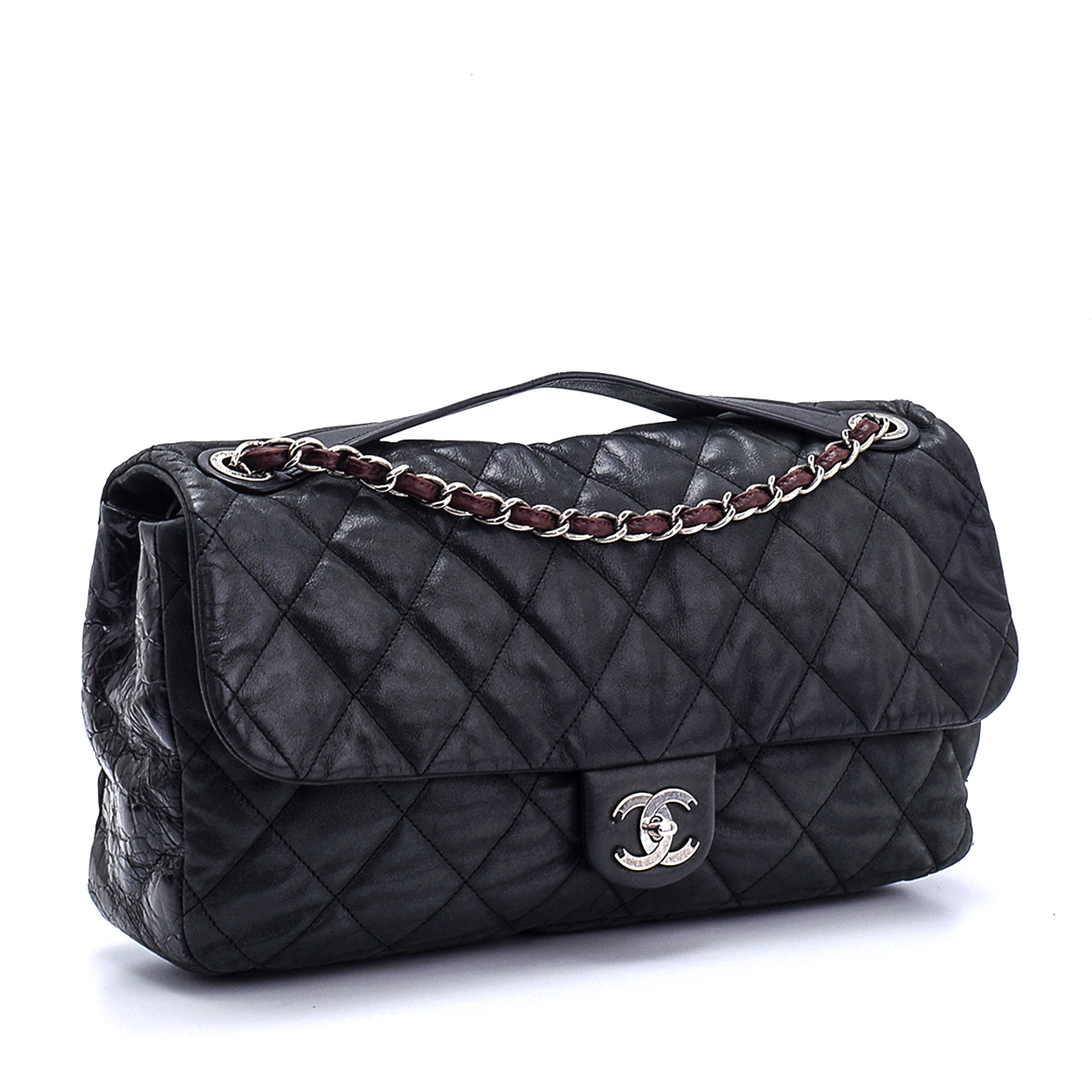 Chanel - Iridescent Calfskin Leather Large In The Mix Flap Bag